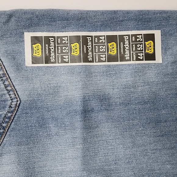 NWT Rica Lewis Men's Denim RL80 Straight Fit Faded Blue Jeans Size 34 - Picture 8 of 15